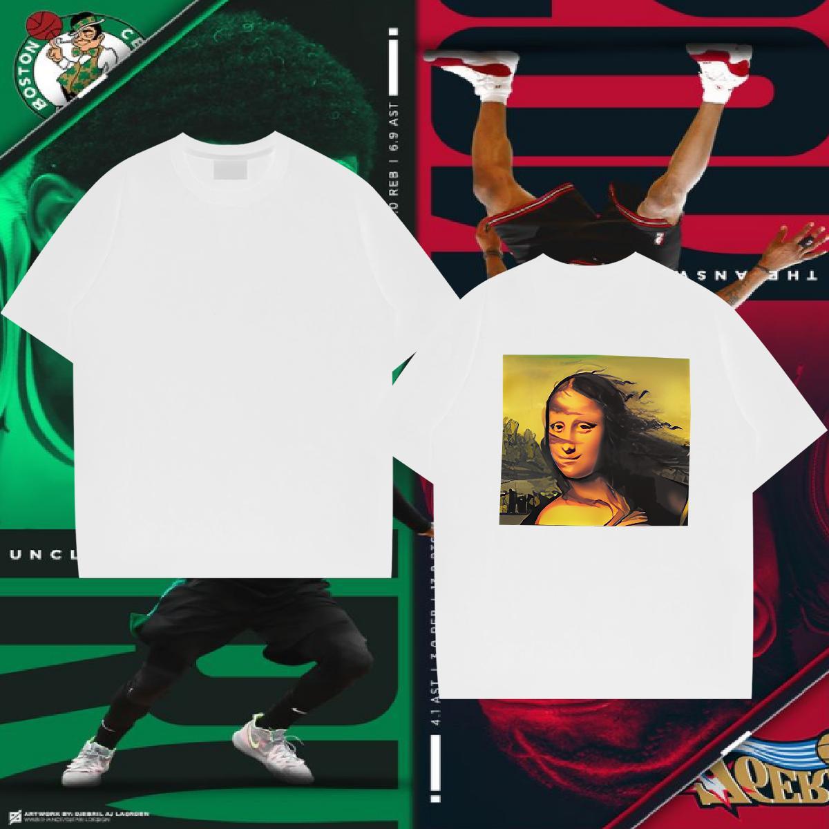 Loose T-Shirts 230g 100% Cotton funny High Street Hip Hop DIY O Neck Short Sleeves Men Tees Stylist Wear