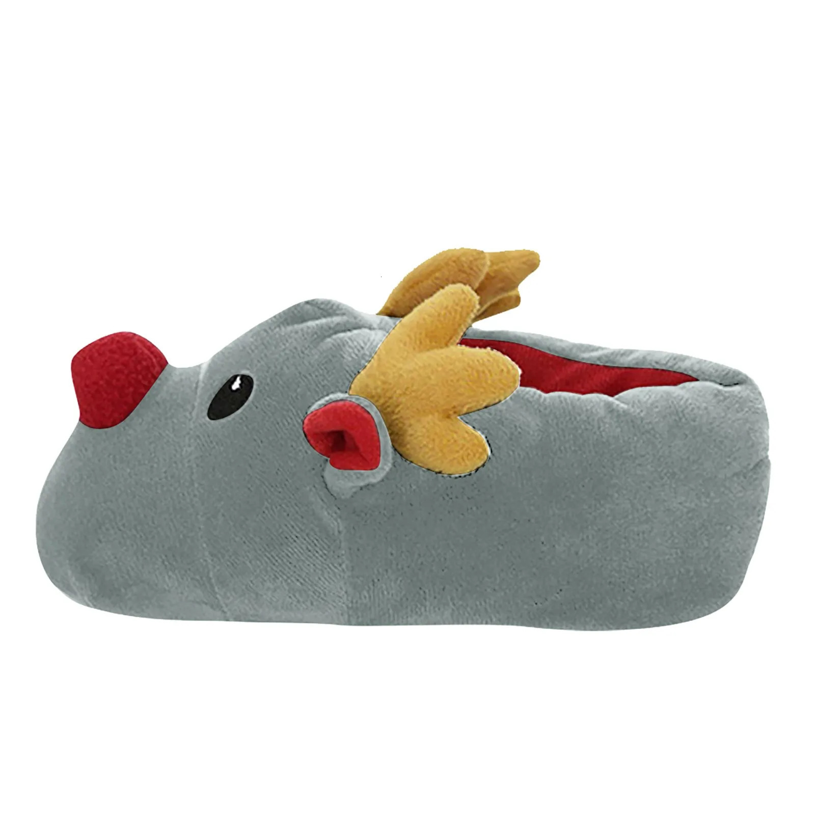 Womens Slippers Deer Christmas Shoes Cotton Plush Cute Slippers Winter Cotton Indoor House Flat Floor Soft Warm Plush Slippers 241010