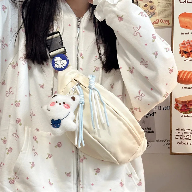 Fashionable green pink cute Kawaii womens fan-shaped bag outdoor leisure sports waist bag multifunctional waterproof luggage 241008
