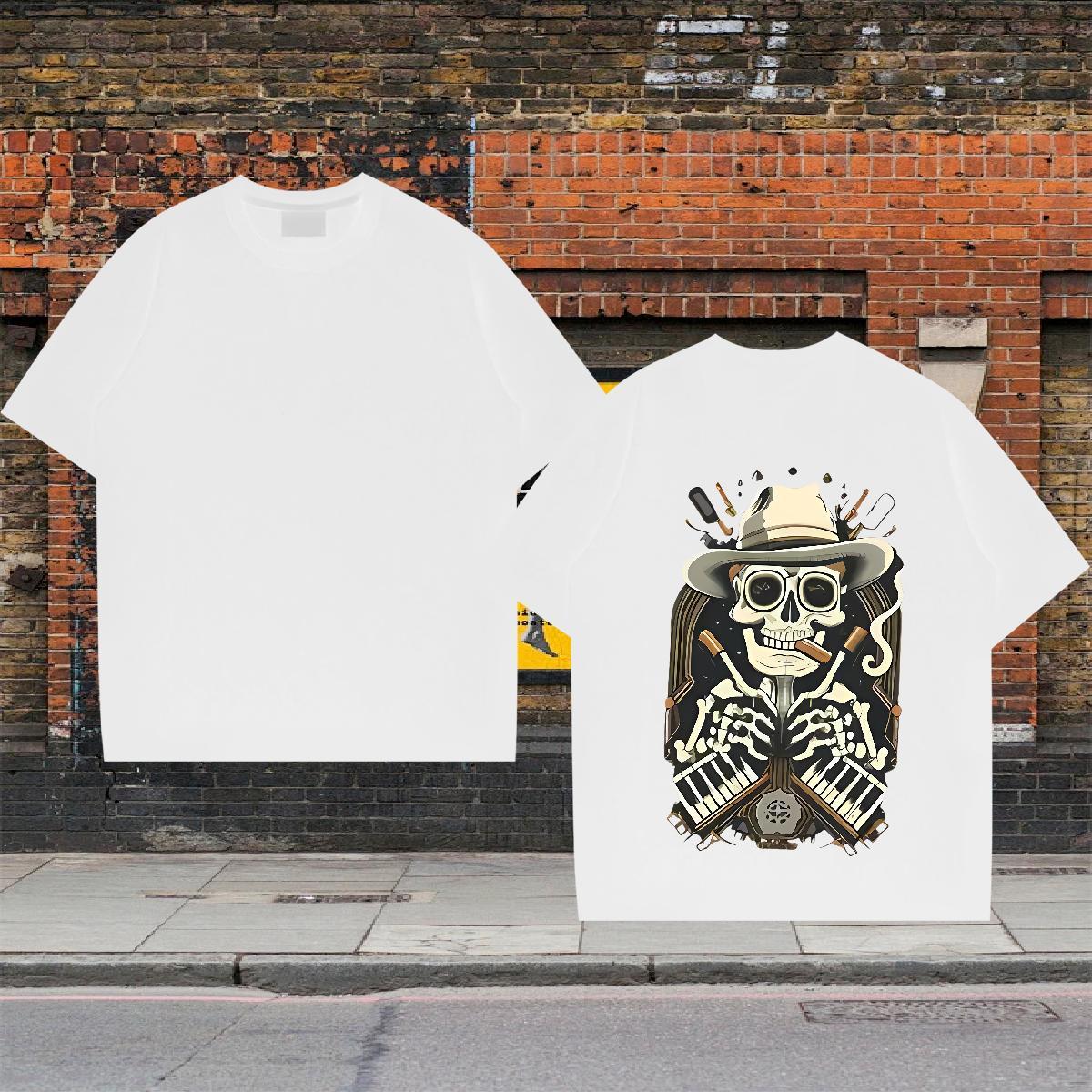 Brand T Shirts Men 100% Cotton 230g hat Casual Custom Print Oversized Breathable Soft Tshirts DIY Tees