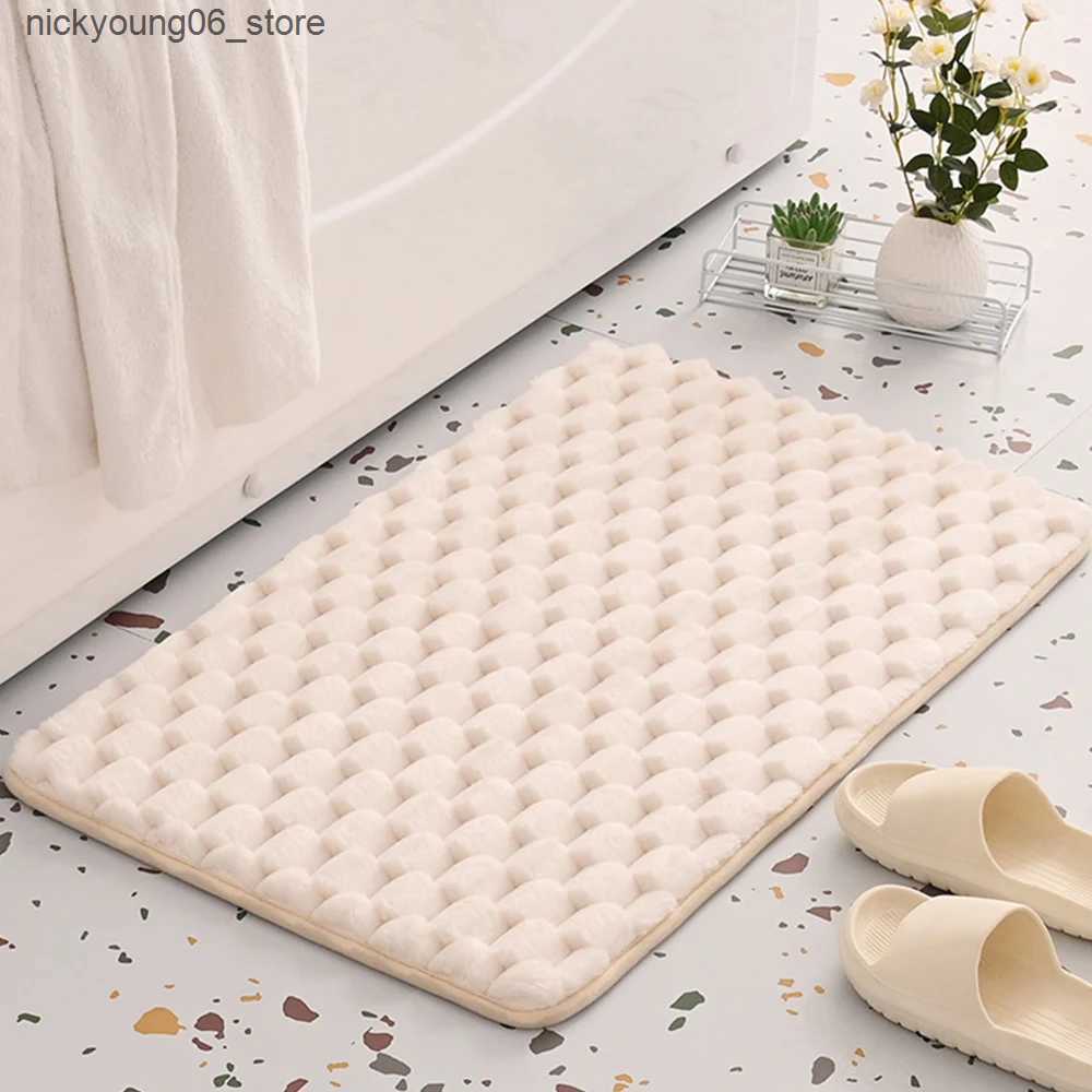 Non-Slip Bath Mats Shower Room Doormat Mat Non-slip Carpets Plush Bathroom Bath In Wash Basin Bathtub Side Floor Rug Super Absorbent Bath Mat L240910