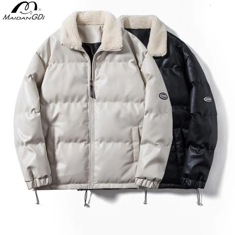 MaiDangDi winter wool close fitting mens cotton clothing warm cotton lining mens jacket daily travel fashion mens jacket 241007