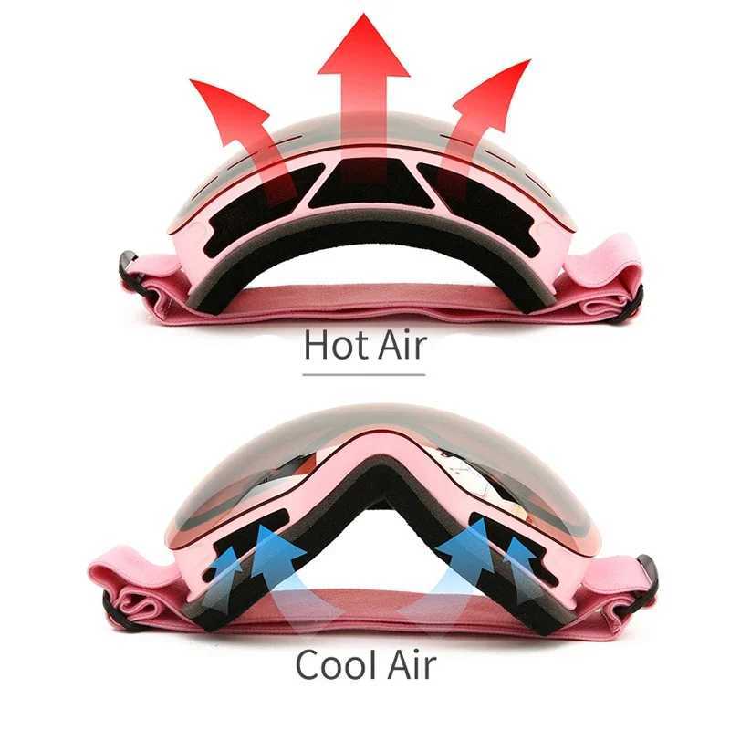 Ski mens lightweight ski goggles with double-layer lens UV400 anti fog large ski mask glasses snow goggles winter goggles CL241010