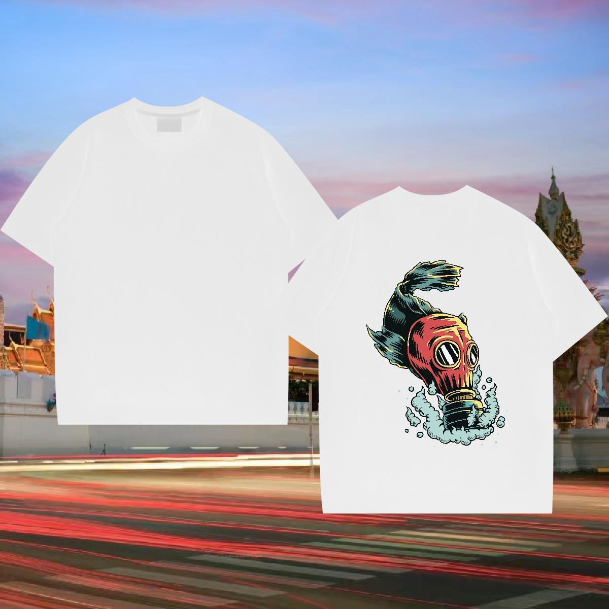 High Quality Mens T Shirts 100% Cotton 230g ET Street Wear Cartoon Printing M-4XL Breathable Short Sleeve Men Tops Tees Free Shipping Tshirts