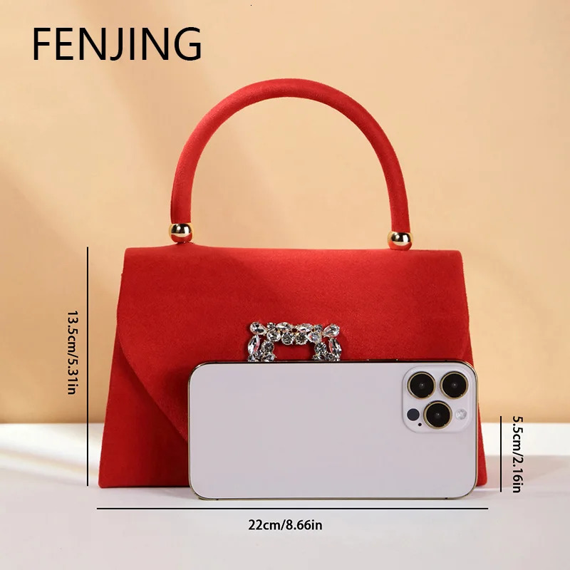 Elegant fashionable and shiny Corduroy dinner bag for women wedding handbag party and dance cross body bag for women red top handbag 241008