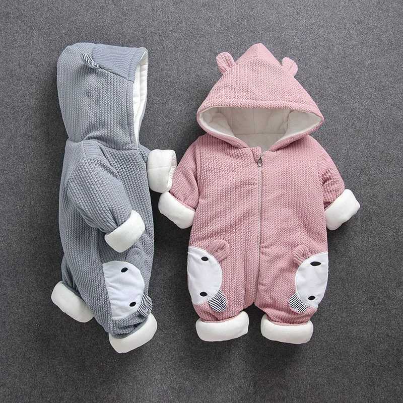 Down Coat Baby costume rompers s Clothes Autumn Winter Boy Overall Girl Jumpsuit Garment Thick Warm Comfortable Pure Cotton jacket coat H241010
