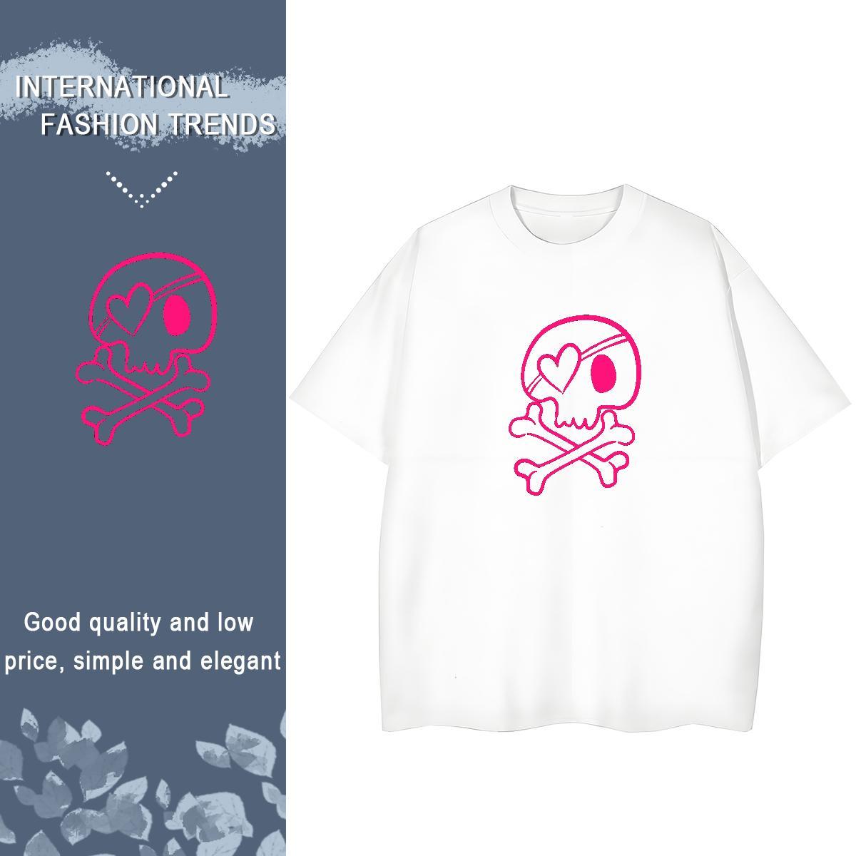 Brand Men T Shirts 230g Cotton skull Street wear Hip Hop Custom Big Size Crew Neck Tshirts Free Shipping Tees Shirts