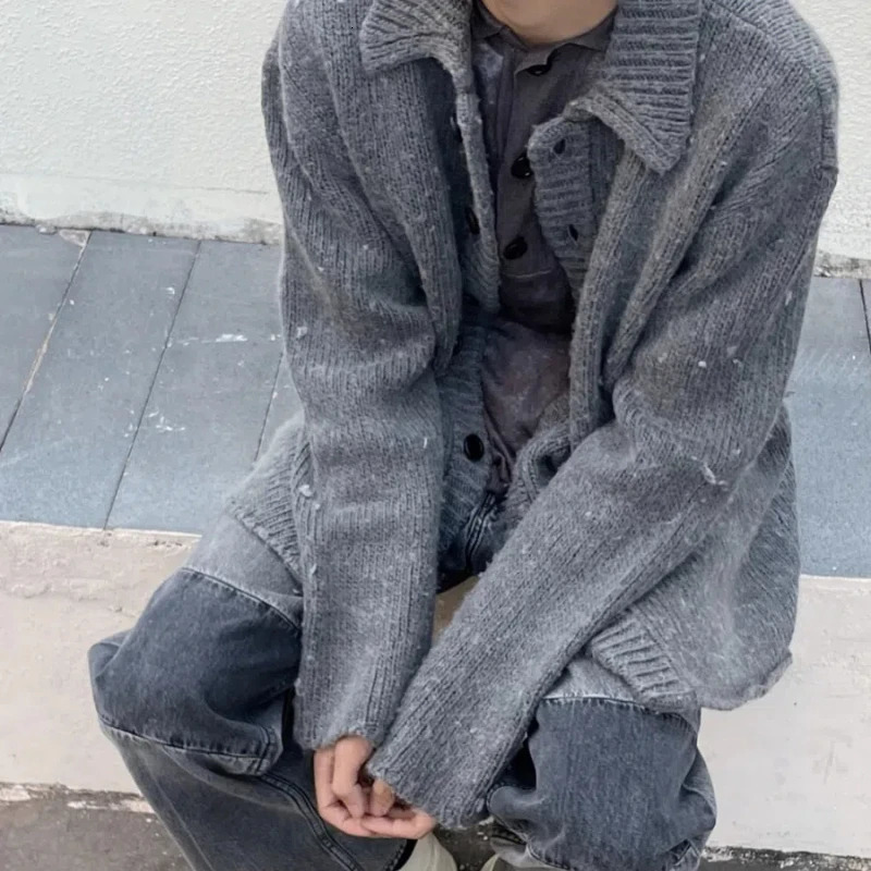 aw high-quality traditional mens knitted casual sweater winter warm cardigan Y2k mens/womens sweater 241007