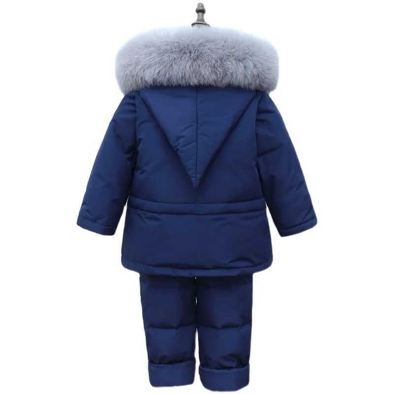 Down Coat Baby winter down jacket toddler boy jumpsuit children Thicken Warm clothing sets 2pcs s clothes girls Infant snowsuit 0-5Year H241010