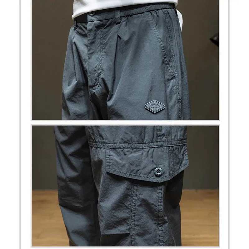 Mens waterproof work pants 2024 new American style attack pants loose oversized mens outdoor pants W241009