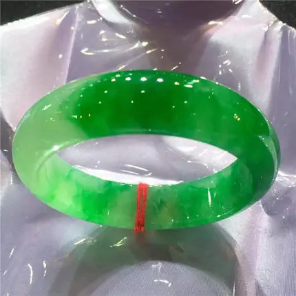 Natural primitive ecological pattern fine Myanmar jade green bracelet 54mm-64mm womens jade bracelet send girlfriend send mom 241007