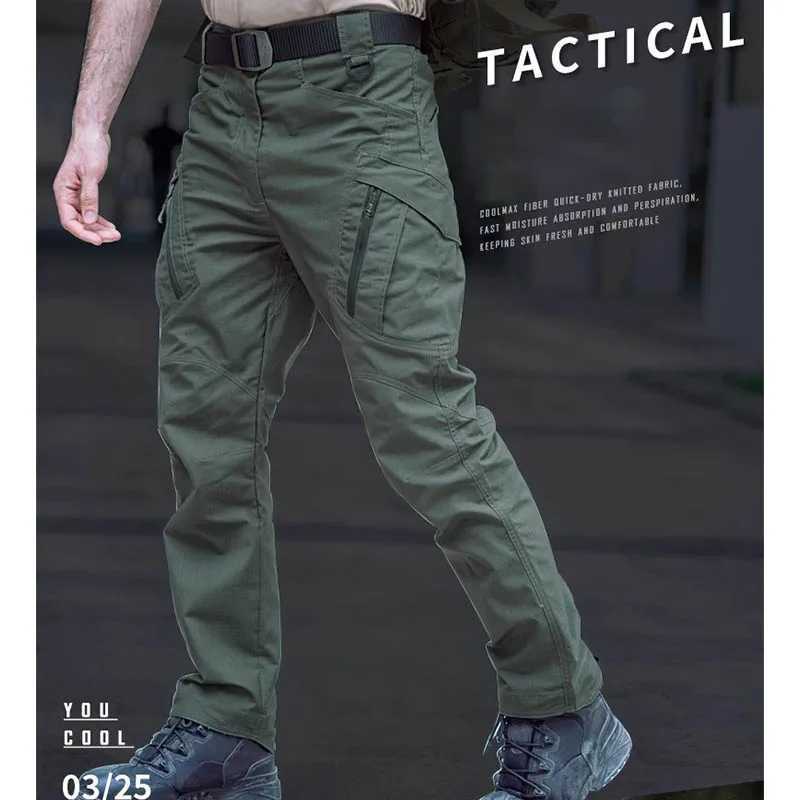 Ix7 tactical pants mens ultra-thin waterproof ankle bound workwear military warm training pants slim suitable for outdoor use W241009