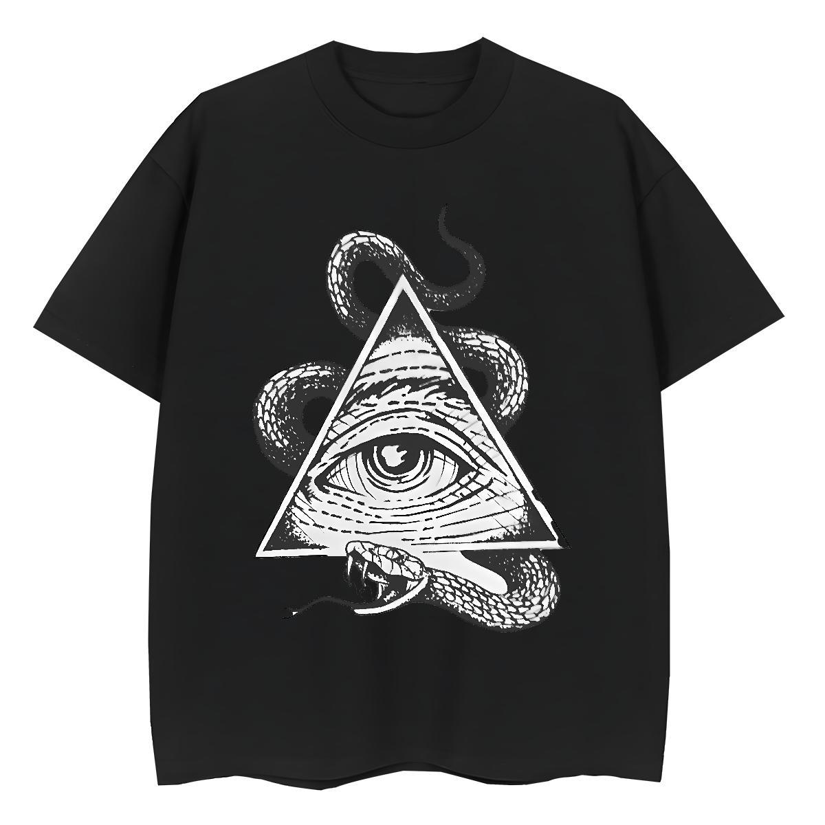 Designer Men T Shirts 230g Cotton eye of the devil Daily Wear Oversized Crew Neck Mens Tshirts Factory Direct Tee Shirt
