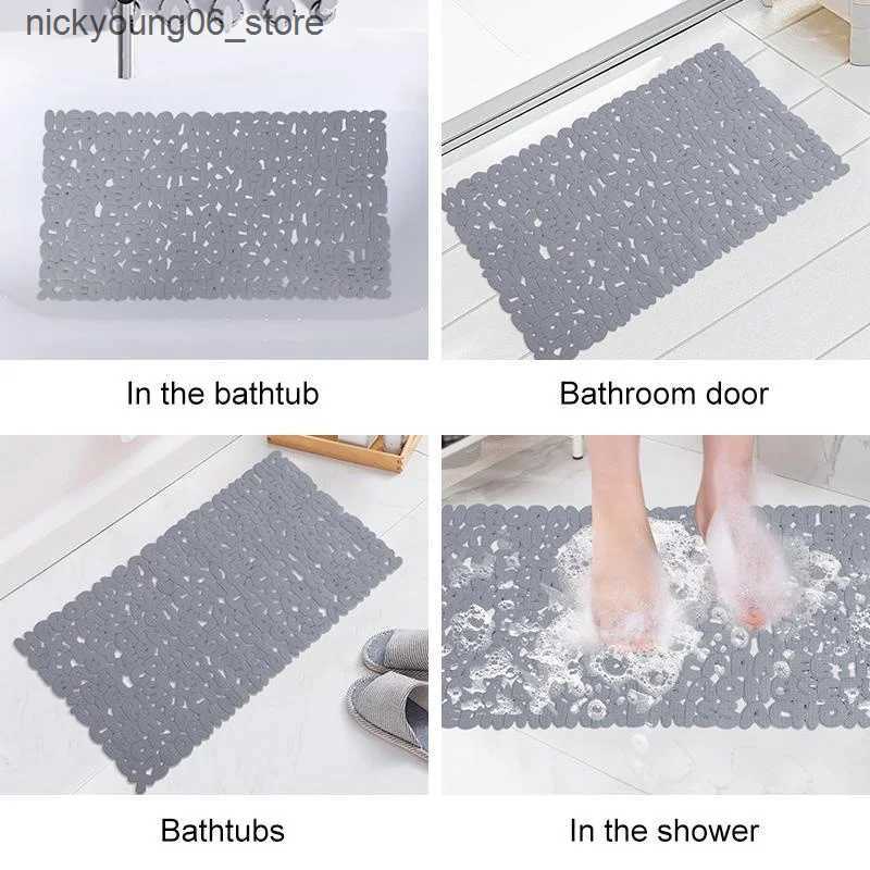 Non-Slip Bath Mats PVC Bathroom Alphabet Mats Anti Non Slip Bath Shower Massage Mat Rubber Strong Suction Bath Tub Mat Toilet Foot Mat L240910