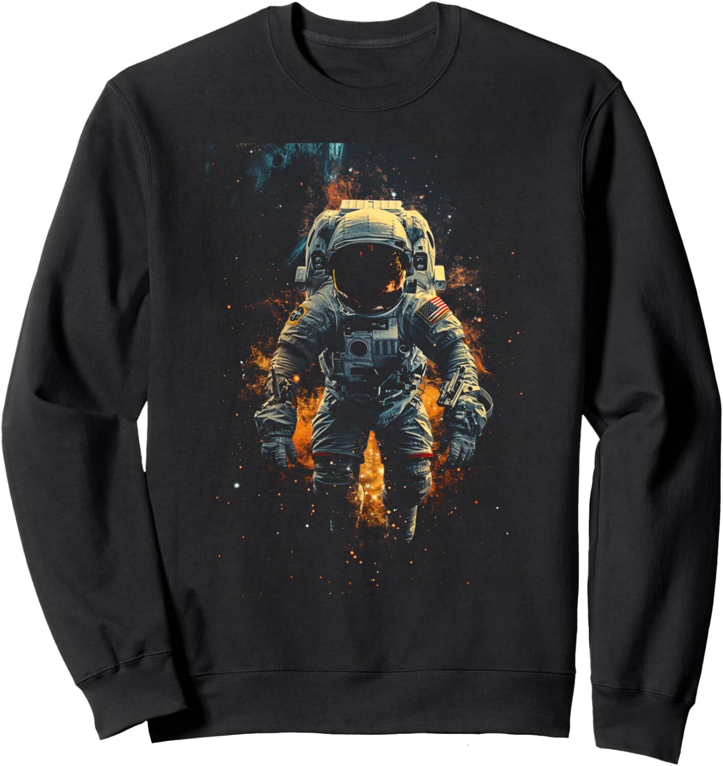 Long Sleeve Shirts for Men sweatshirt Astronaut Space Exploration Graphic Print Galaxy Inspired Sweatshirt Streetwear Casual tops clothes