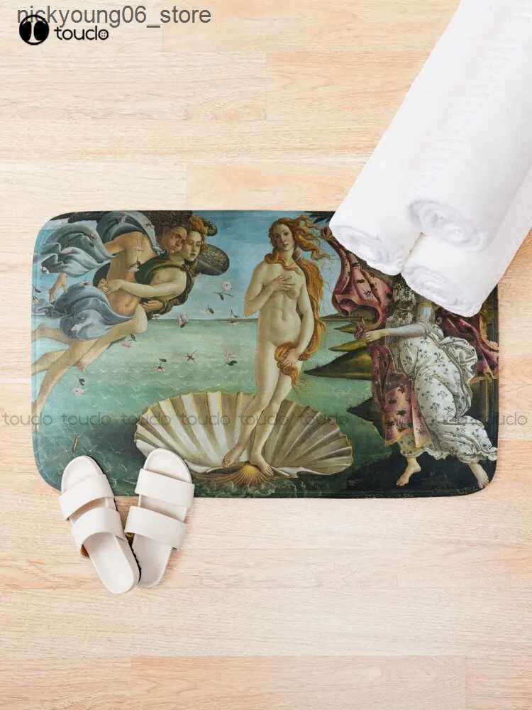 Non-Slip Bath Mats The Birth Of Venus By Sandro-Botticelli (1486) Bath Mat Christmas Bathroom Mats L240910