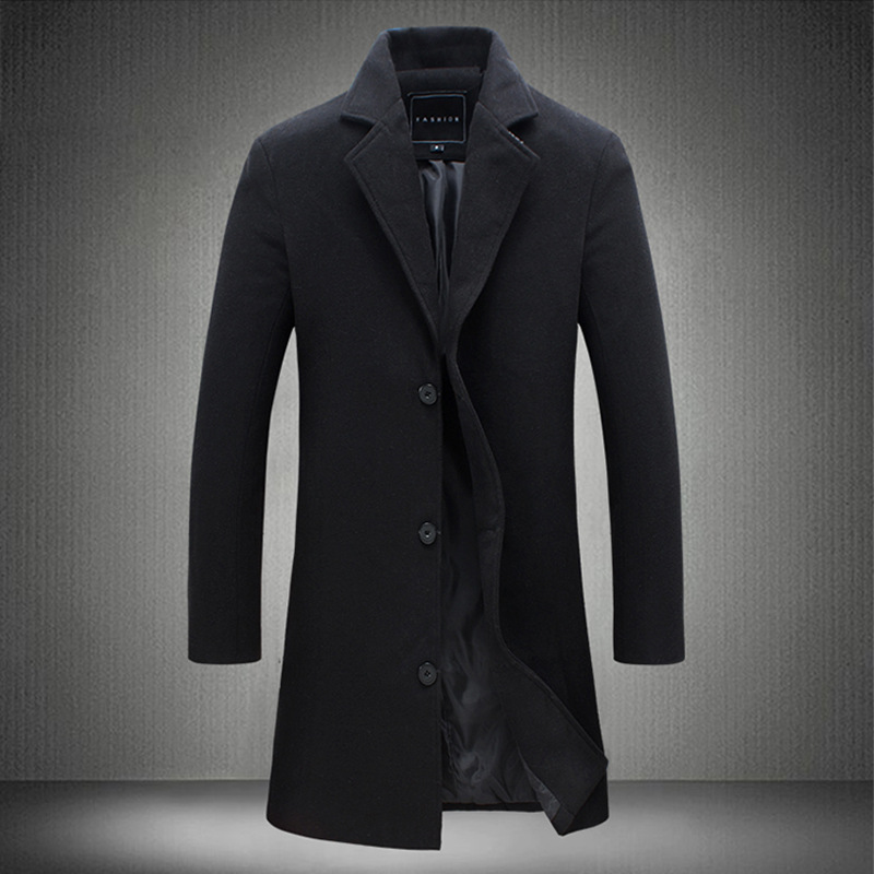 Men's jacket 2024 Colourful full autumn men's long single-breasted tweed trench coat men Korean version of the Slim solid-colour large size 