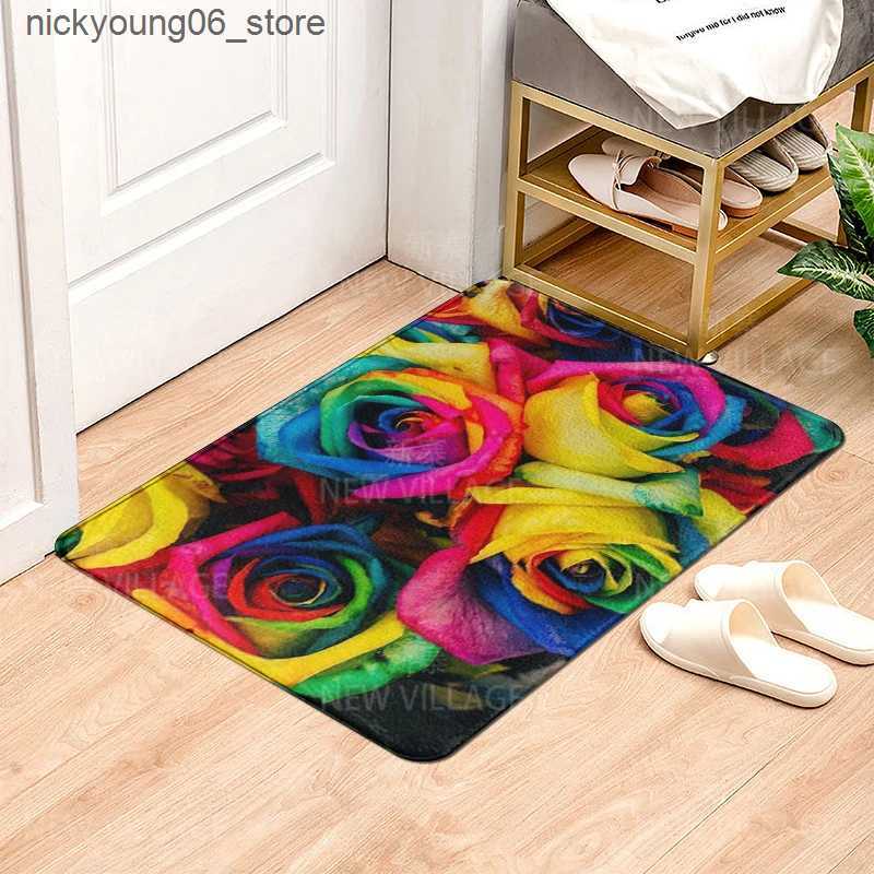 Non-Slip Bath Mats House entrance carpet Home doormat Animal oil painting style Room Foot mat bathroom non-slip mat Kitchen water absorption mat L2409