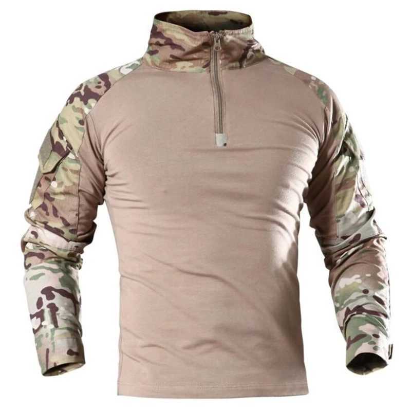 Tactical camouflage uniforms outdoor clothing CSGame tops T-shirts hunting hiking cargo pants travel tracking suits W241009