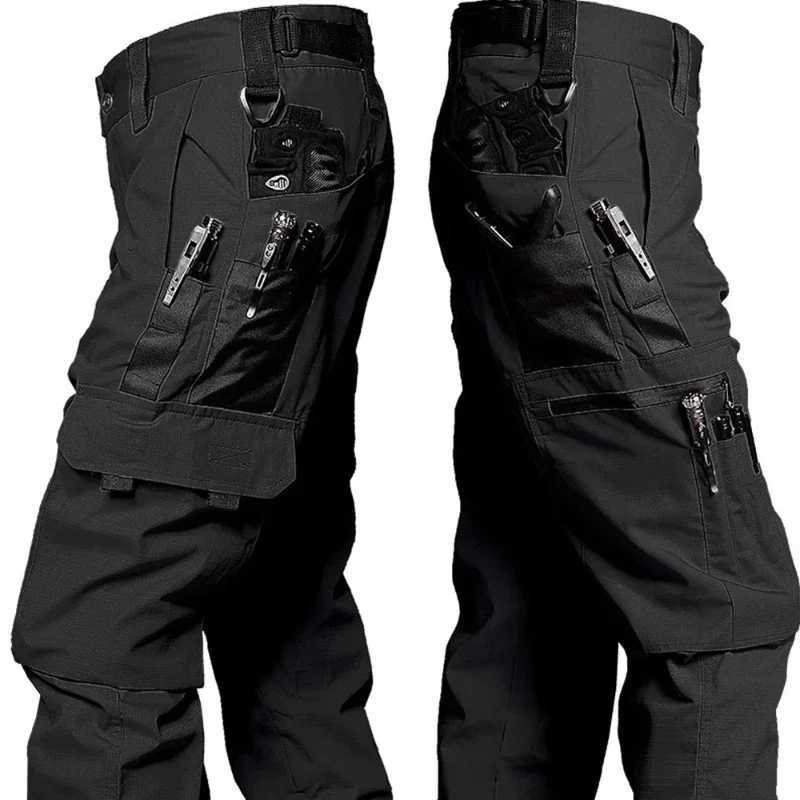 Mens hunting pants tactical cargo pants mostly pocket waterproof and tear resistant hiking training troops brand new joggers W241009