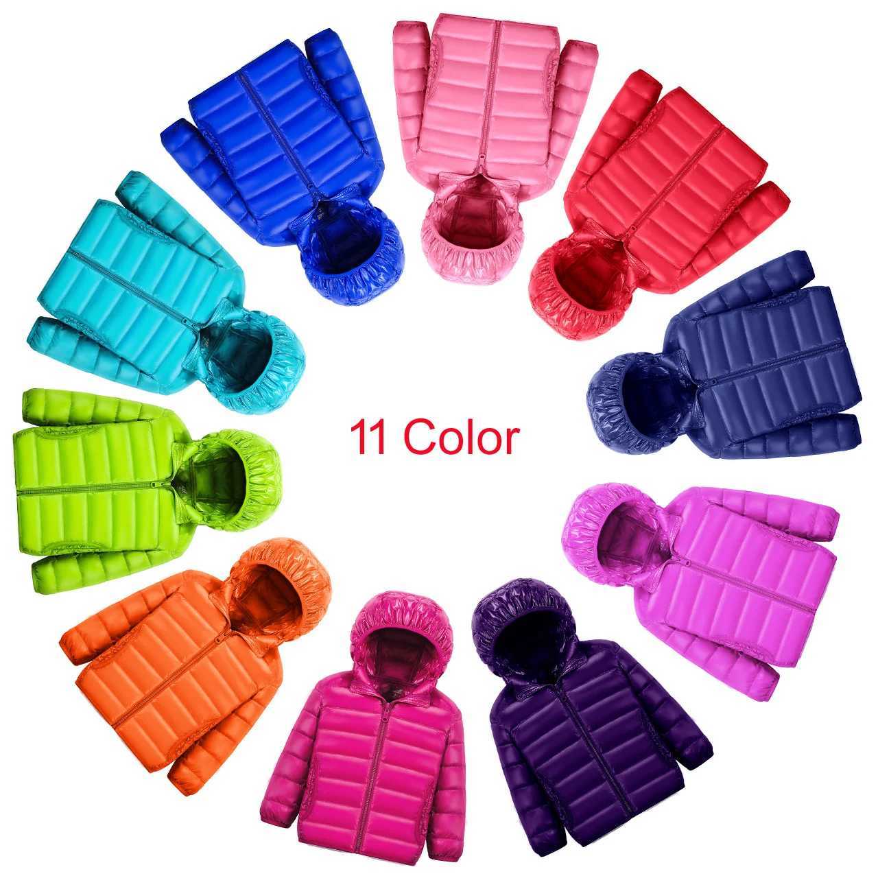 Down Coat Girls down jackets fashionable childrens winter jackets ultra light winter jackets suitable for girls portable hoodies teenagers H241010