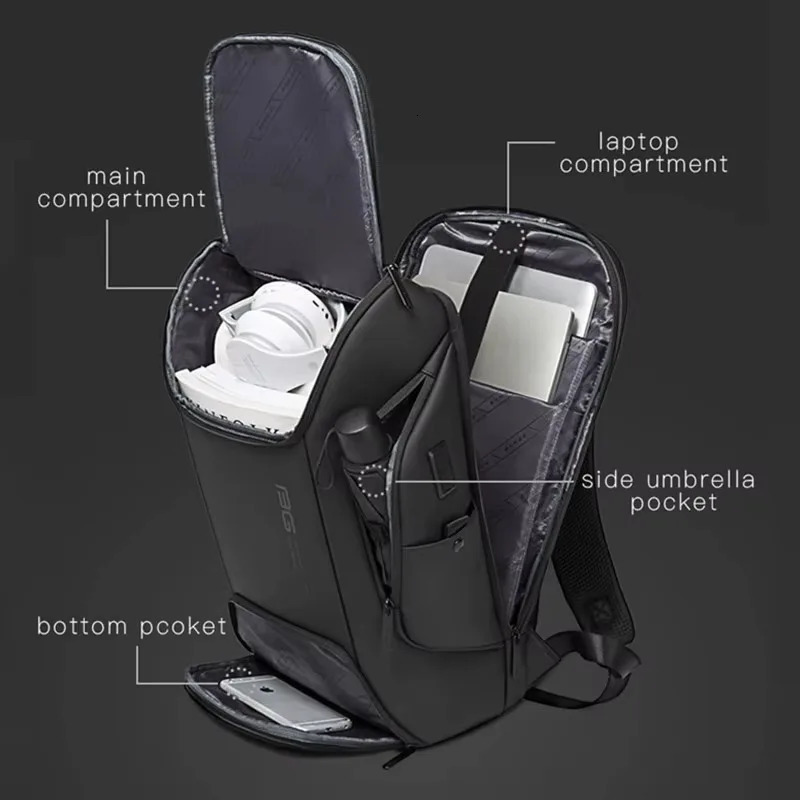USB laptop backpack large capacity multifunctional waterproof travel bag mens daily business Mochila 241008