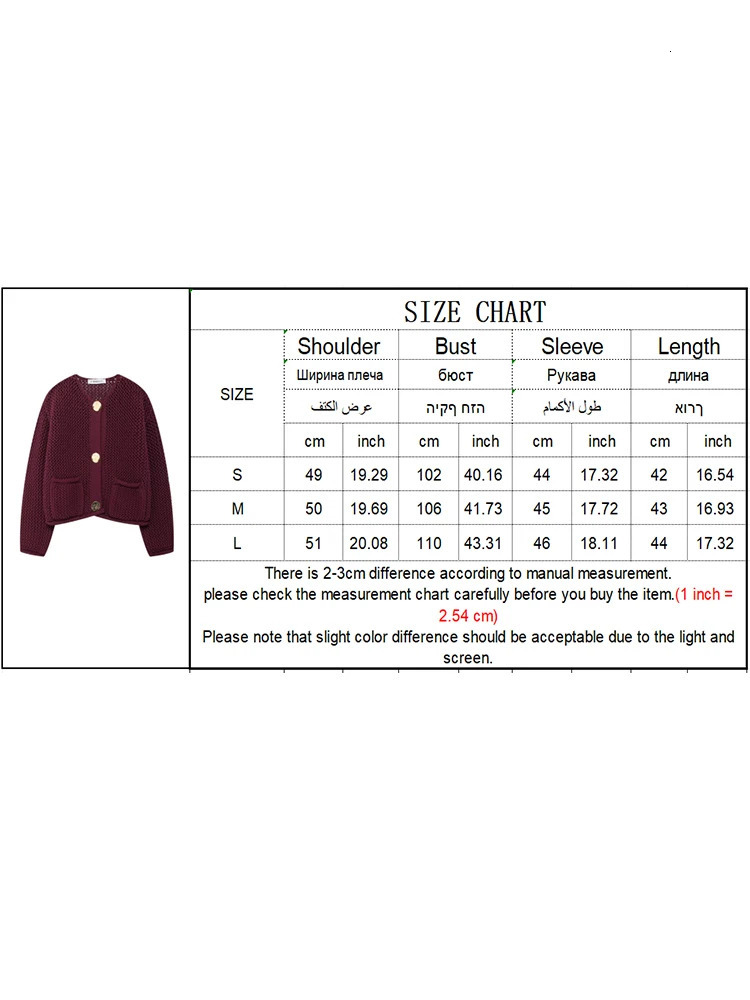 TRAF 2024 Autumn Winter Women Knitted Sweater Fashion Warm Solid Outwear With Pocket Loose Coat Top Vintage Long Sleeve Cardigan 241007