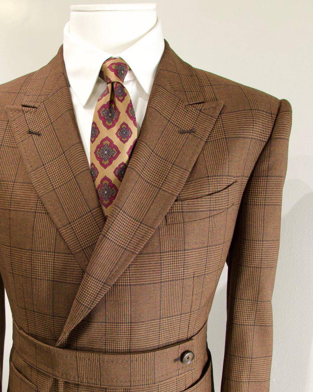 Retro Wedding Suits Peaked Lapel Jacket Men's Tuxedo Vintage Houndstooth Tailored Dinner Prom Groom Blazer Custom Made Only Coat