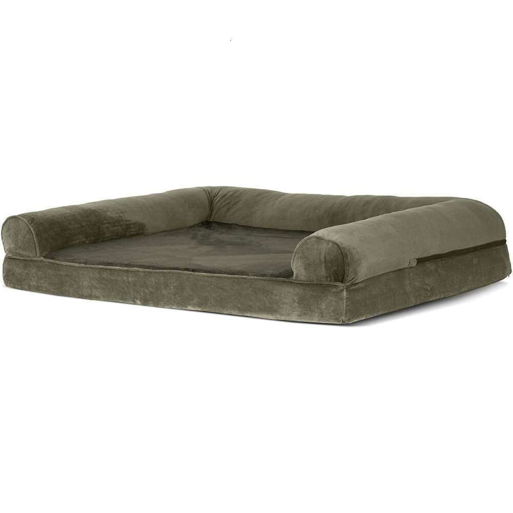 Orthopedic Dog Bed For Large Dogs W/ Removable Bolsters & Washable Cover, 40.0"L 32.0"W X 8.0"Th