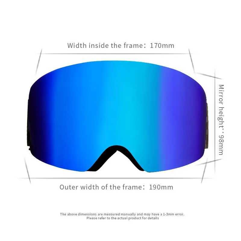 Professional ski goggles double-layer lens anti fog anti UV lens anti fog UV400 skiing high-definition large size CL241010