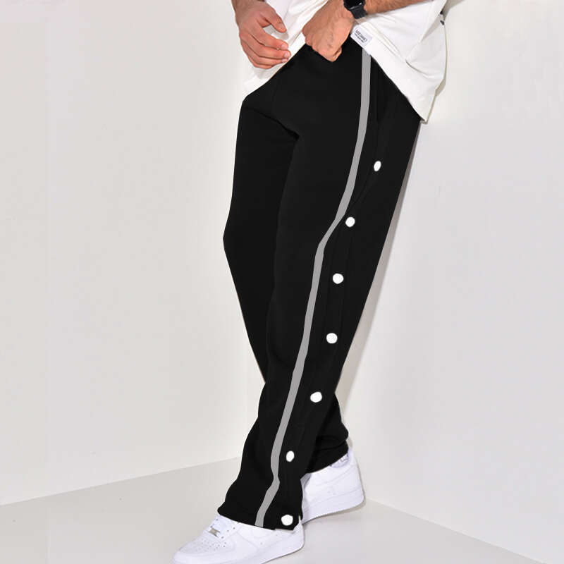 loose Men's sports Breasted pants Overalls with Drawstrings for spring Wear