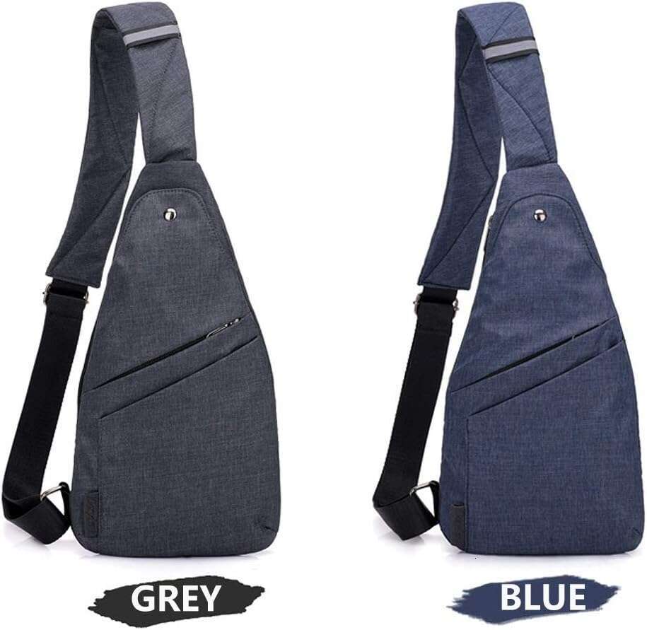Sg Anti-Thief Crossbody Personal Pocket Bag Lightweight Chest Shoulder Backpack for Travel Hiking (Dark Grey)