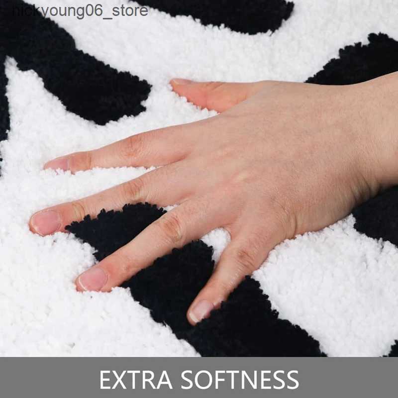 Non-Slip Bath Mats Inyahome Get Naked Bath Mat Bathroom Rugs for Bathtub Mat Cute Bath Rugs for Apartment Decor Tufted Gray and White Shower Mat L2409