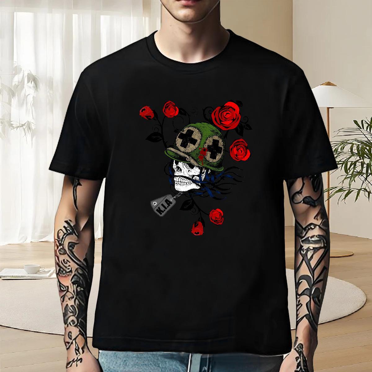 Designer T Shirts Men 100% Cotton 230g flower Sport DIY Logo Oversized Breathable Short Sleeve Men Tops Tees Classic Casual Clothes