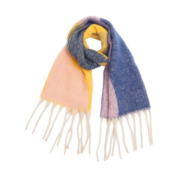 s Edge silk Cotto Edges Designer ece Women designers Top en Scarf with Color-blocking Design