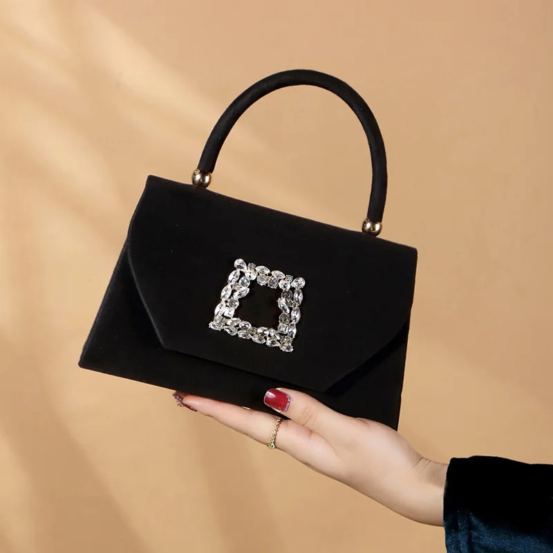 Elegant fashionable and shiny Corduroy dinner bag for women wedding handbag party and dance cross body bag for women red top handbag 241008