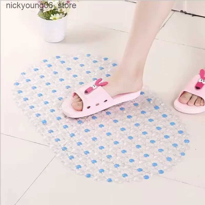 Non-Slip Bath Mats Rectangle PVC Anti-skid Bath Mats Soft Shower Bathroom Massage Mat Suction Cup Non-slip Bathtub Carpet Large Size Anti-slip Mats L2