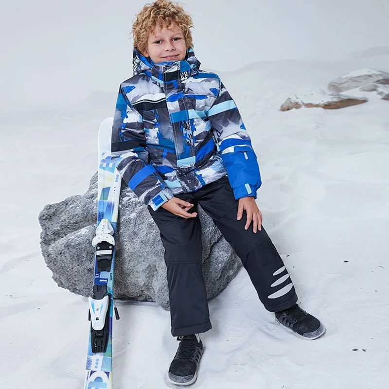 Down Coat NEW winter Children clothing set ski jacket boy girl s skiing snowsuit Waterproof outdoor sports clothes parka + Scarf H241010
