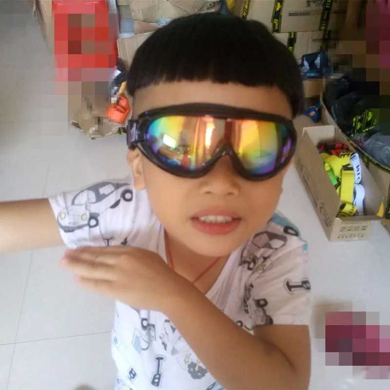 Childrens Ski Board Coating Goggles Sports Snow Childrens Snow Mobile Phone 3-11 Year Old Boys and Girls Motorcycle Off road Windproof Skiing Glasses 