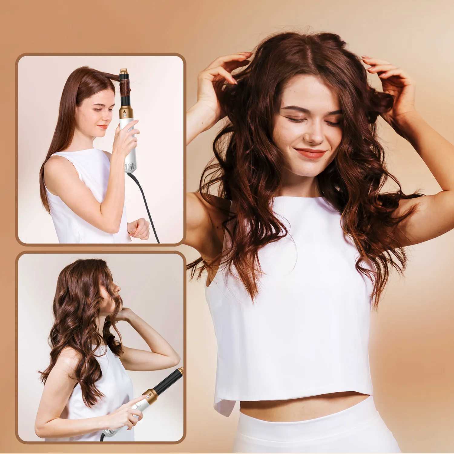 Multi New Hair Hair Dryer Styler 5 in1 Curling Iron Hair Straightener With Hair Brush Hairdryer For Hair Dryer Hair Multi StylerXJ2410