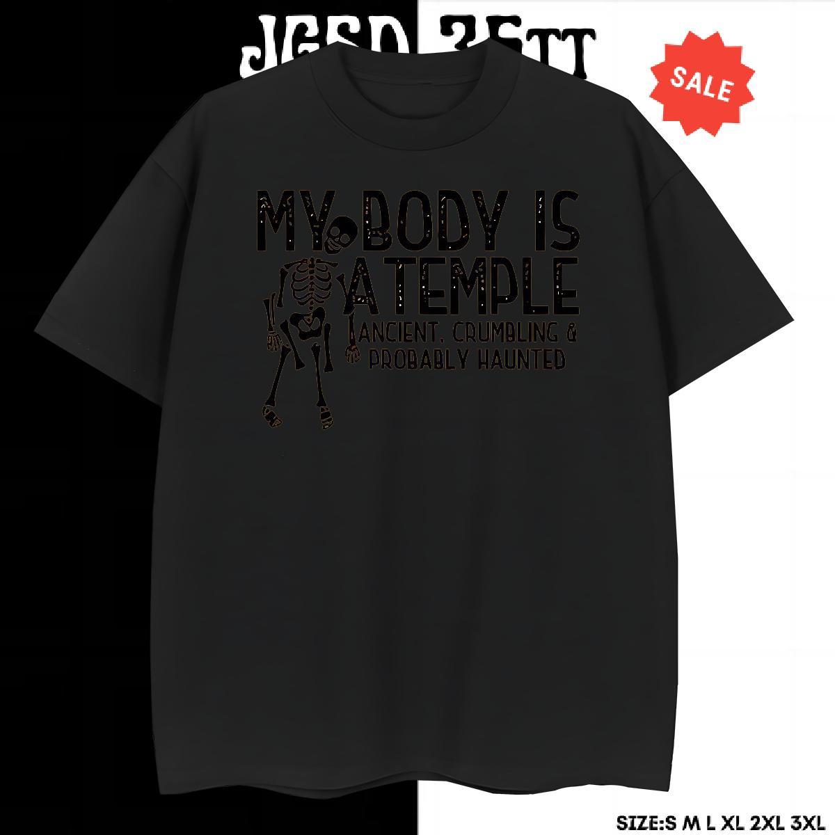 Brand Mens T Shirts 230g Pure Cotton halloween Daily Outfit Black Oversized Breathable Soft Men Clothes T-Shirt DIY Customized Wear