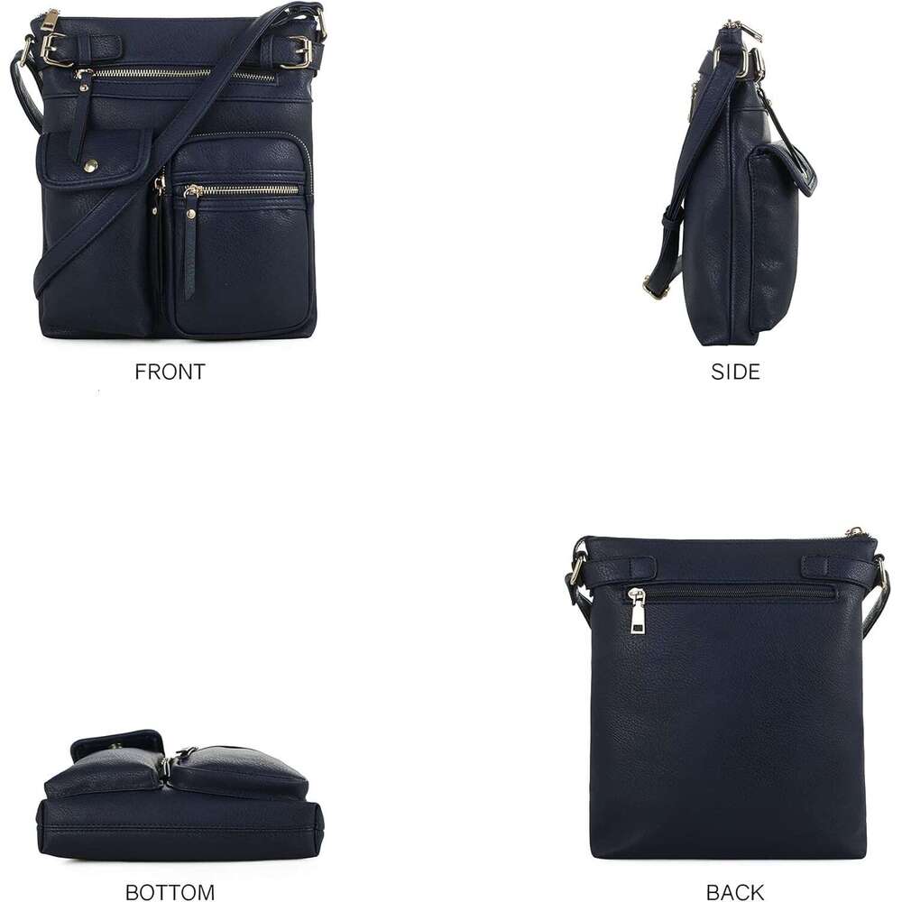 Katie Lightweight Medium Crossbody Shoulder Bag with Multi Pocket for Women