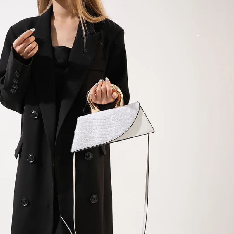 Solid Alligator PU Shoulder and Cross Body Bag Personalized er Style High Quality Womens Handbag 2024 Fashion 241008