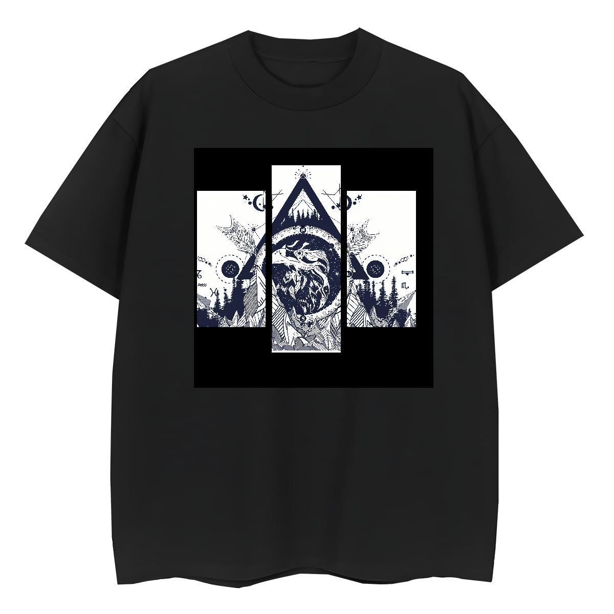 New Arrival T Shirt For Woman 230g 100% Cotton Crew Neck Breathable Casual Beach eye of the devil Women Tshirts Wholesale Black White Clothes Shirt