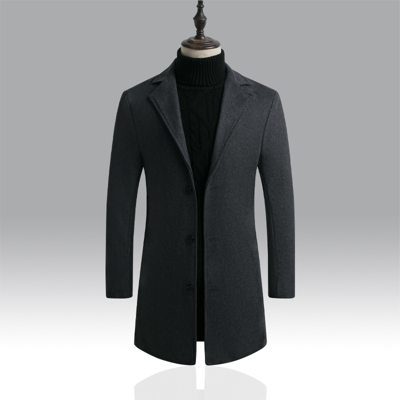 Men's jacket 2024 Colourful full autumn men's long single-breasted tweed trench coat men Korean version of the Slim solid-colour large size 
