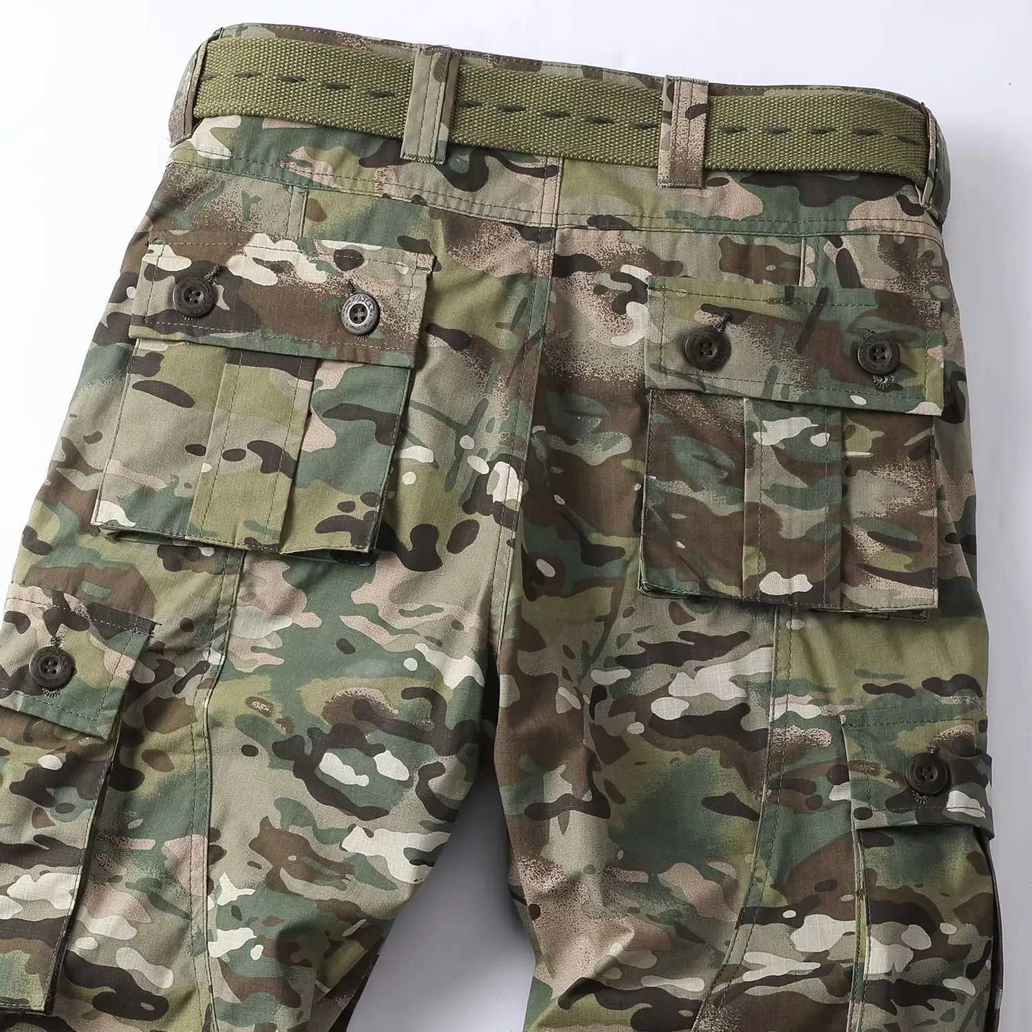 AKARMY Camouflage Cargo Pants Outdoor Multi Pocket Anti Tear Tactical Camouflage Jogger Outdoor Pure Cotton Camouflage Pants W241009