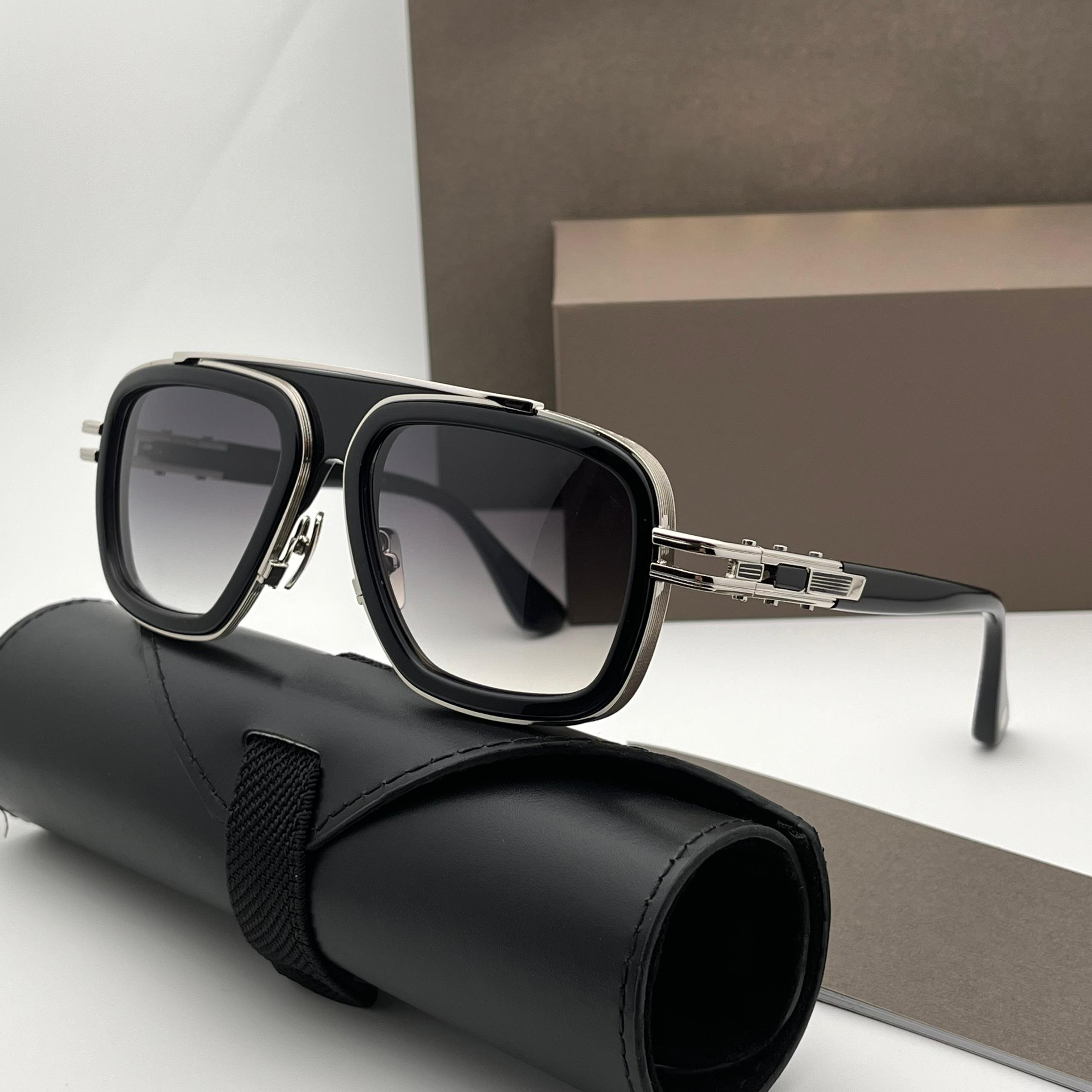 Summer Sunglasses For Women style LXN-EVO DTS403 Anti-Ultraviolet Retro Plate Rectangle Full Frame Special Eyeglasses Random Box 403