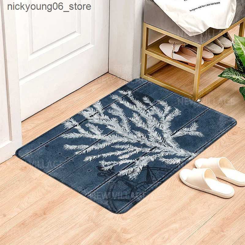 Non-Slip Bath Mats Hawaiian style non slip shower mat bathroom carpet home decoration floor mat kitchen bedroom living room soft absorbing door mat L2