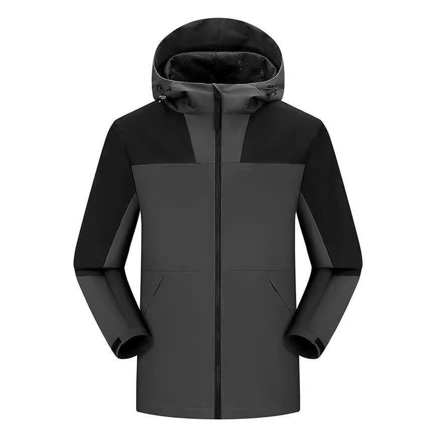 2024 New Hooded Jacket Winter Men's Color Blocked Anti Cold And Windproof Coat Zipper Waterproof Functional Jacket For Men