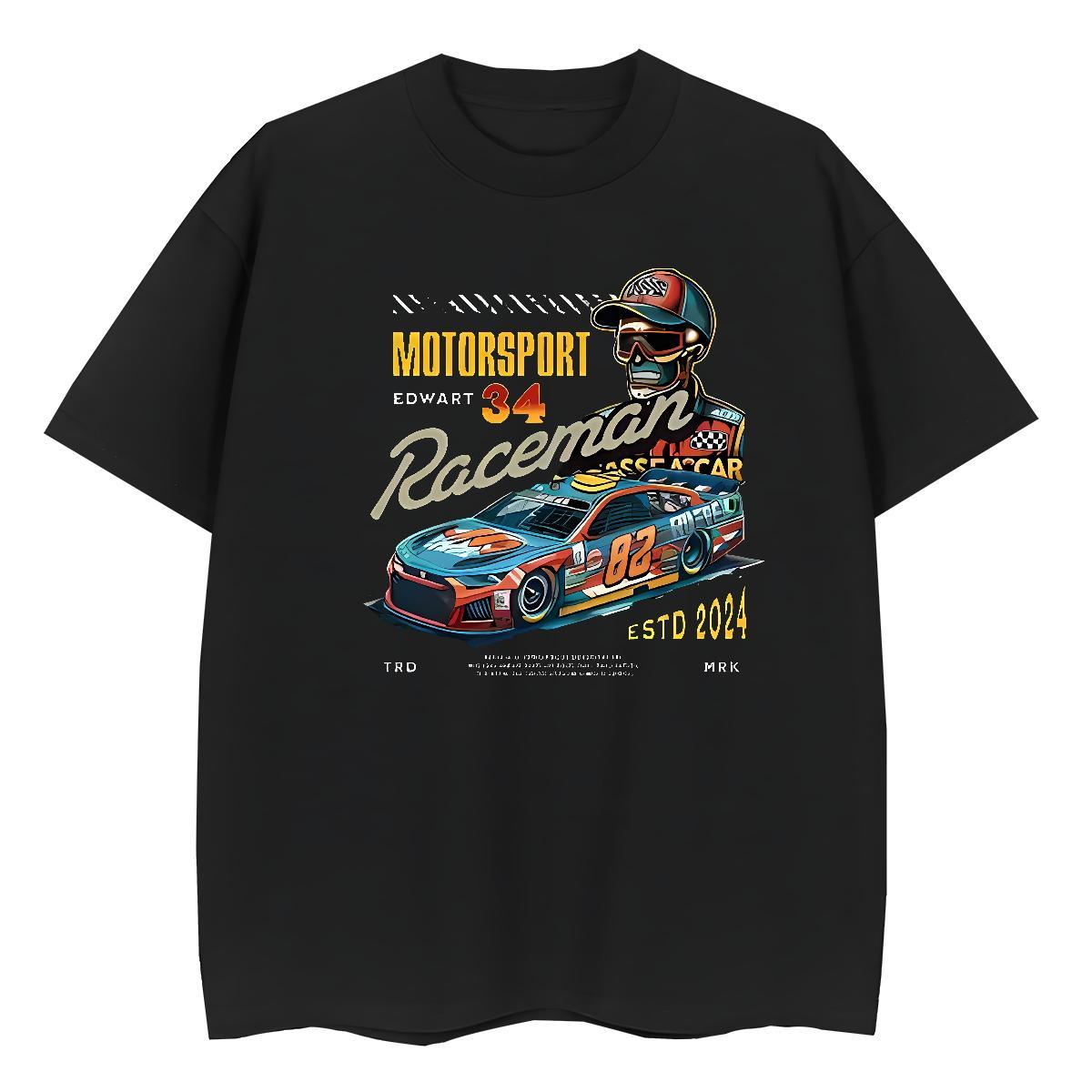 Popular T shirt 230g Pure Cotton skull Casual Beach Customized Print Crew Neck Breathable Men Tops Tees Classic Clothings